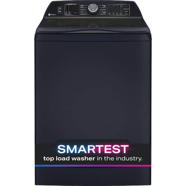 Profile 5.3 cu. ft. Top Load Washer in Sapphire Blue with Agitator, Adaptive SmartDispense and Built-In Wi-Fi by SmartHQ