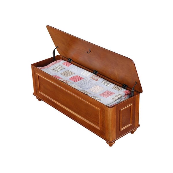 4-Gun Solid Wood Hope Chest Gun Storage in Brown