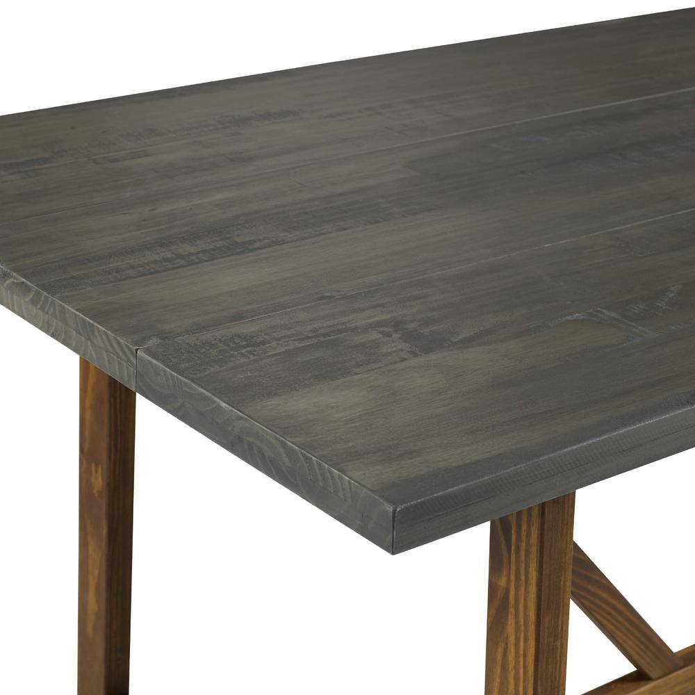 Farmhouse Haven 72" Reclaimed Pine Wood Rustic Dining Table
