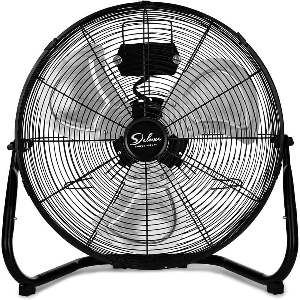 18 in. 3-Speed Metal High Velocity Heavy Duty Floor Fan in Black price history on PriceWatchPro