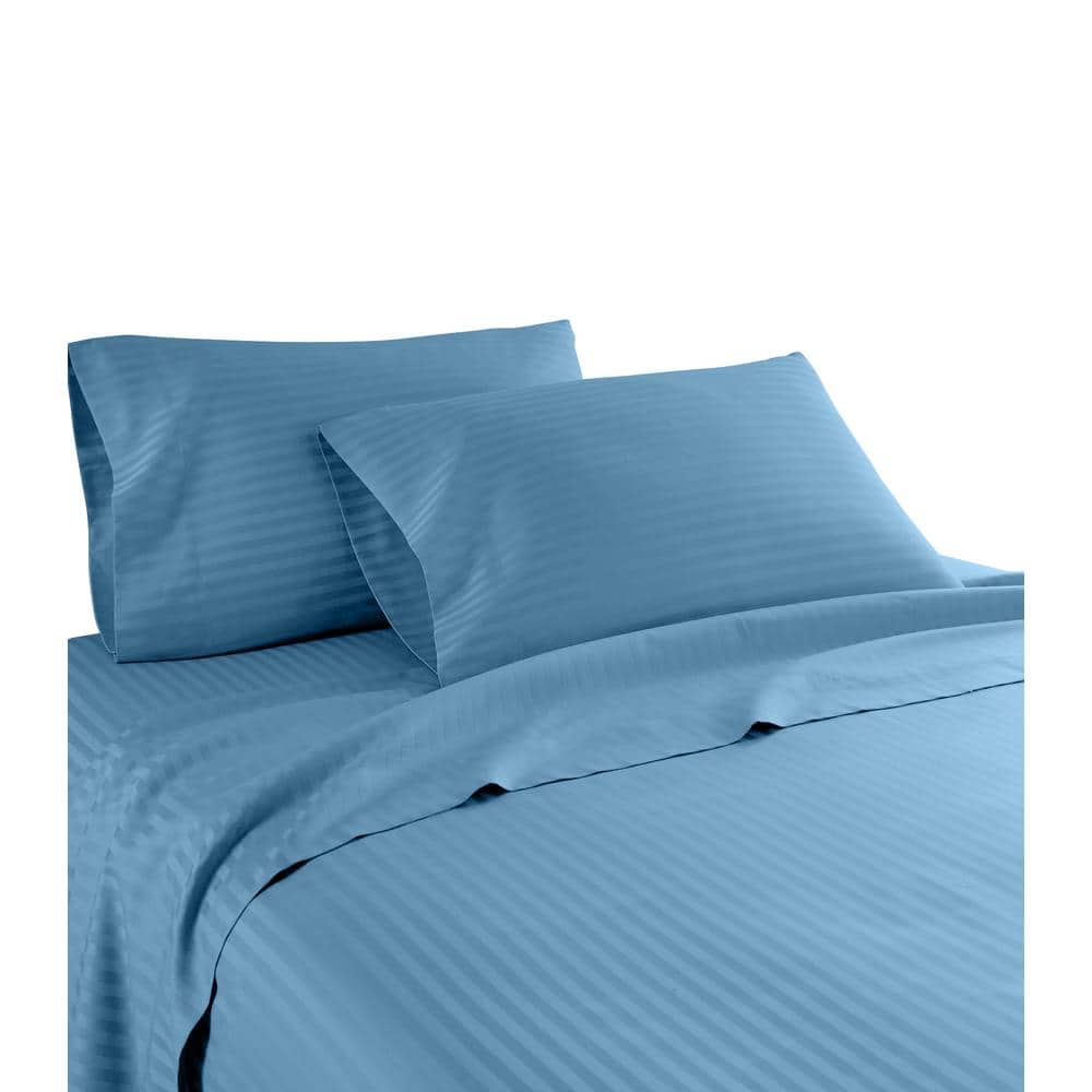 Hotel London 600 Thread Count 100% Cotton Deep Pocket Striped Sheet Set (Ca