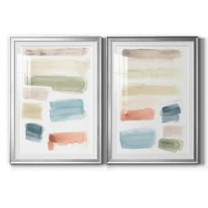 Watercolor Swatches I by Wexford Homes 2 Pieces Framed Abstract Paper Art Print 30.5 in. x 42.5 in. . .
