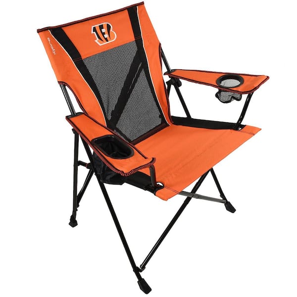ITOPFOX Premium Pro Football Cincinnati Bengals Orange and Black Polyester Camping Chair with Cup Holder