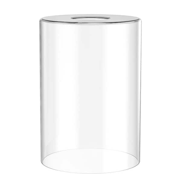 5.5 in. Clear Glass Cylindrical Shade, Modern Glass for Sconces, Vanity Lights,Hanging Lights with 1 in. Neckless Fitter