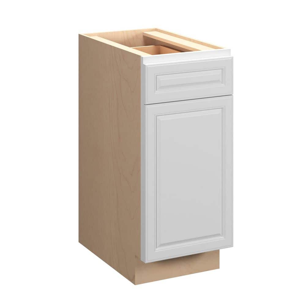Brighton Raised 15 in. W x 34.5 in. H x 24 in. D in Painted White Plywood Assembled Pullout w/Soft Close Trash Can price history on PriceWatchPro