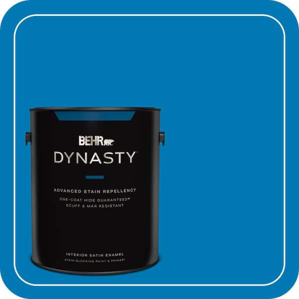 BEHR DYNASTY 1 gal. #P500-6 Deep River One-Coat Hide Satin Enamel Interior Stain-Blocking Paint & Primer