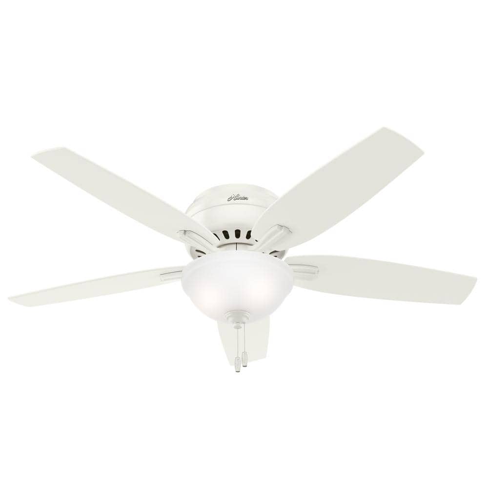 Hunter Newsome 52 in. Indoor Fresh White Bowl Light Kit Low-Profile Ceiling Fan 53313 Sansujyuku sansujyuku.com