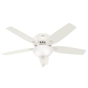 Newsome 52 in. Indoor Fresh White Bowl Light Kit Low-Profile Ceiling Fan