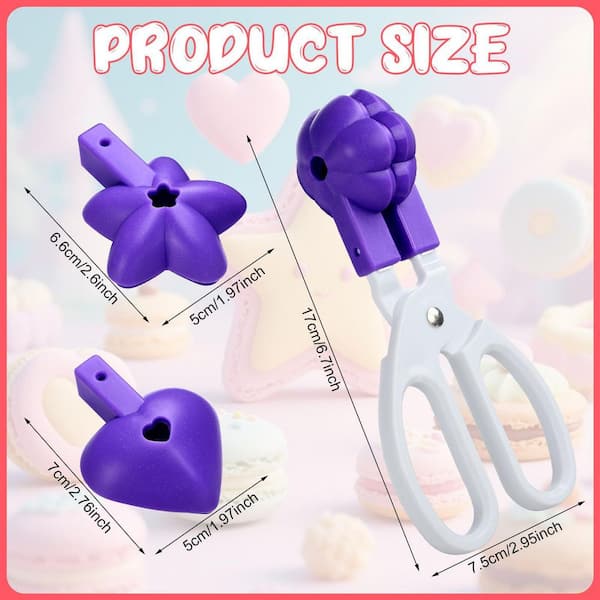 LAIFUCAM 3-Piece Silicone Cake Pop Mold Set Heart Flower Star