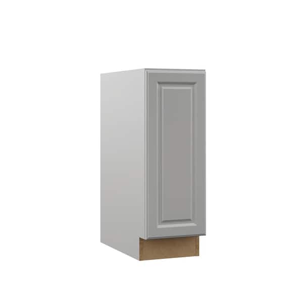 Designer Series Elgin Assembled 12x34.5x23.75 in. Full Height Door Base Kitchen Cabinet in Heron Gray