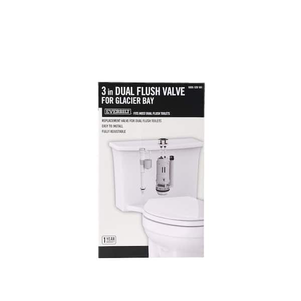 Toilet Flush Valve Repair Replacement Tool Glacier Bay Dual Flush 1-Piece 3 in 
