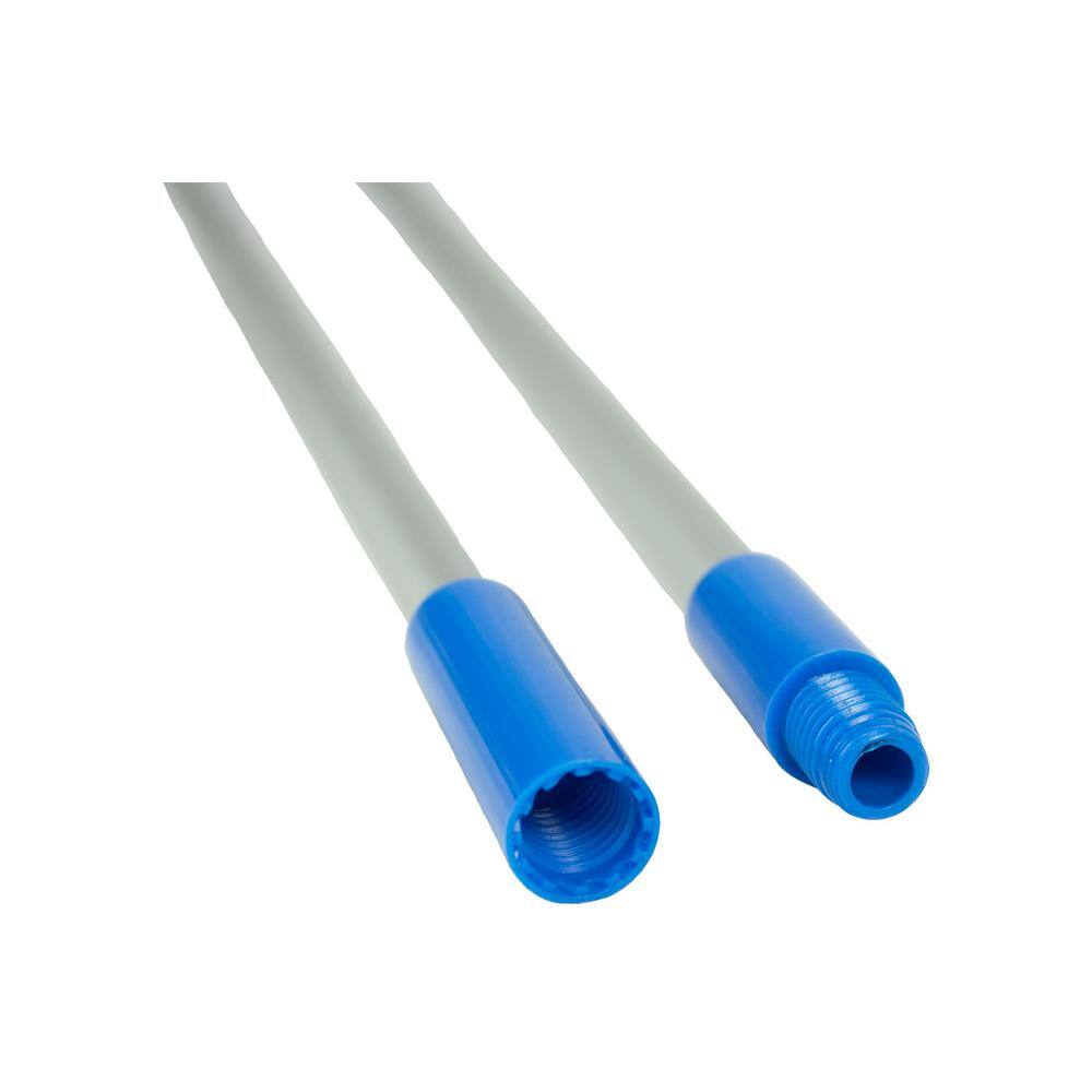 Blue Polypropylene Pool Leaf Skimmer with 4-Foot Aluminum Pole