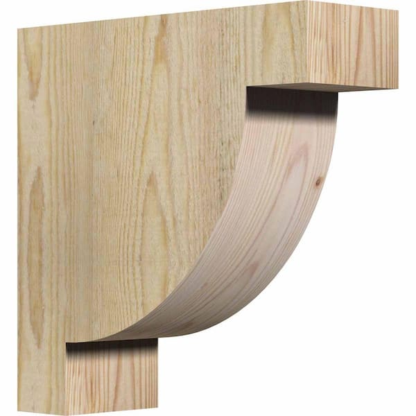 Ekena Millwork 4 in. x 12 in. x 12 in. Douglas Fir Alpine Rough Sawn Corbel