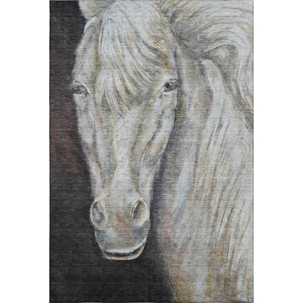 Mayfield Premium Machine Washable Abstract AMF2080 Ivory 3 ft. x 5 ft. Area Rug price history on PriceWatchPro
