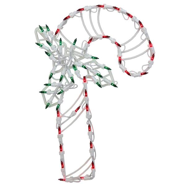 Northlight 18 in. LED Lighted Candy Cane Christmas Window Silhouette Decoration (4-Pack)