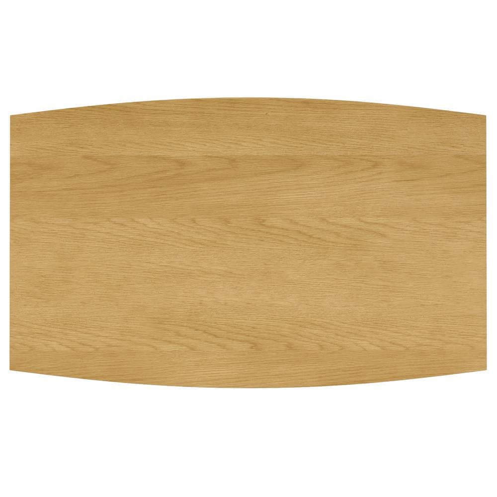 Mid-Century Modern Oak Wood Rectangular Dining Table for Six