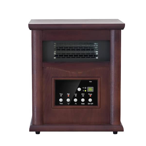 1500-Watt 14.76 in. Electric Brown Convection 4 quartz tubes Infrared Space Heater with remote control