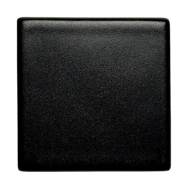SINKOLOGY Surefire 1-Piece Fireclay Kitchen Sink 3.75 in. x 3.75 in. Sample Color Tile in Matte Black