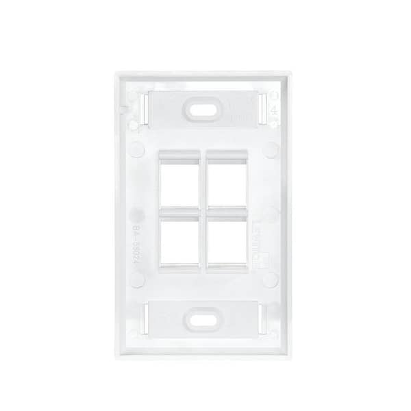 Leviton White 1-Gang Audio/Video Wall Plate (1-Pack)