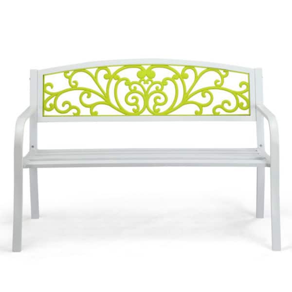Outdoor series 16.25 inches. Can accommodate 2 people. Frame metal. Metal. Outdoor bench Ottoman