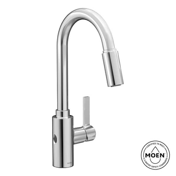 MOEN Genta LX Touchless Single Handle Pull-Down Sprayer Kitchen Faucet with MotionSense Wave in Chrome