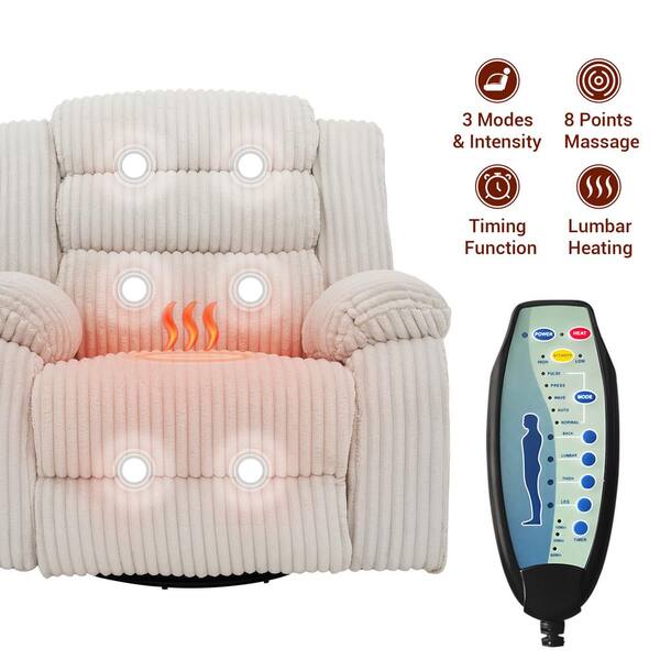 aisword 270° Swivel Corduroy Recliner Rocking Chair with aisword 270° Swivel Corduroy Recliner Rocking Chair with