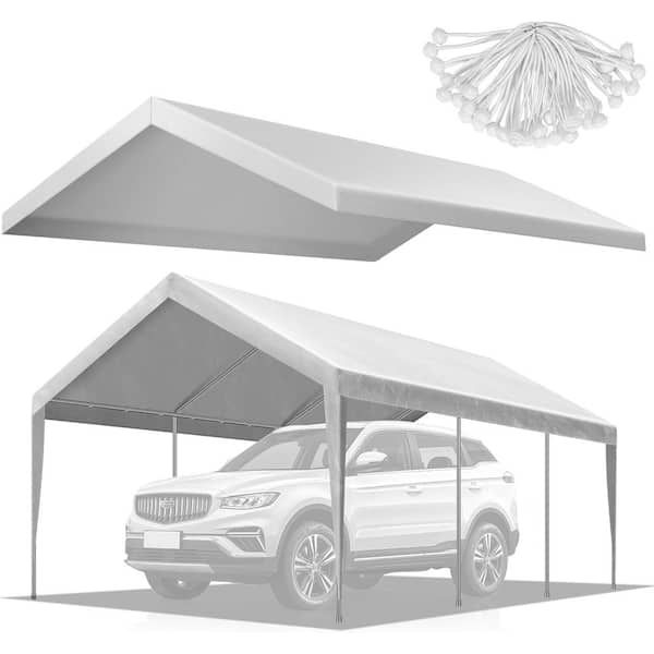 VIVOHOME 12ft. x 20ft. 180G fabric Replacement Canopy Cover with 48 Elastic Buckles Suit (Frame Not Included)