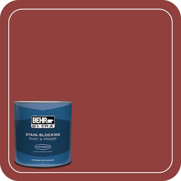 BEHR ULTRA 1 qt. #PPF-40 Rocking Chair Red Extra Durable Satin Enamel Interior Paint & Primer