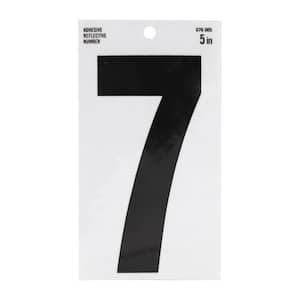 Reflective Black-on-White Slash Symbol Label in 2 Sizes CS875834