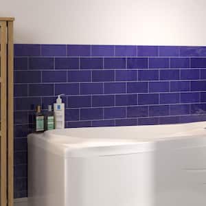 Viva Azul 3 in. x 6 in. Glossy Ceramic Wall Tile Trim