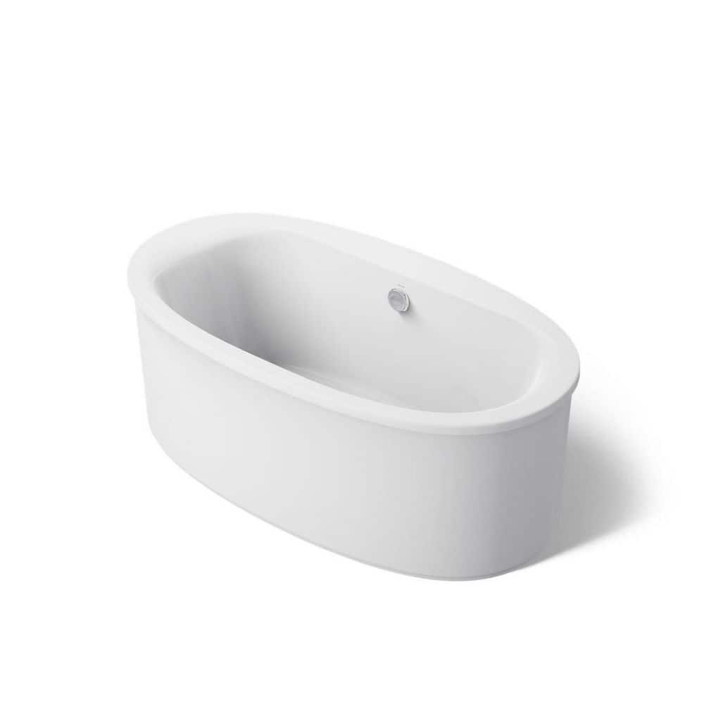 KOHLER Sunstruck 65 in. x 35.5 in. Soaking Bathtub with Center
