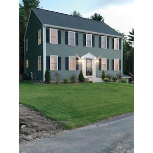 Take Home Sample Dimensions Double 4.5 in. x 24 in. Dutch Lap Vinyl Siding in Pewter