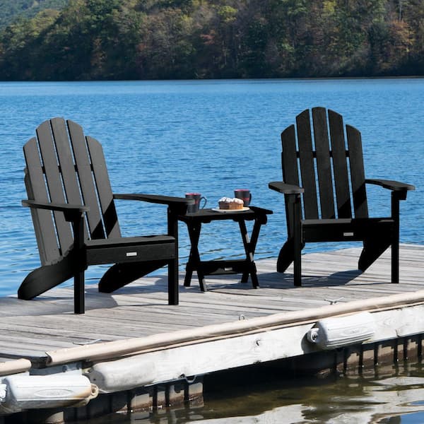 Classic Westport Black 3-Piece Recycled Plastic Outdoor Conversation Set