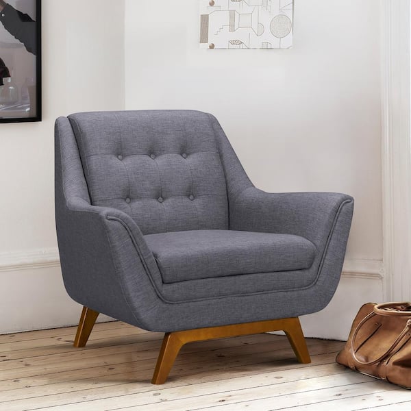 Armen Living Janson Dark Grey Fabric Sofa Chair