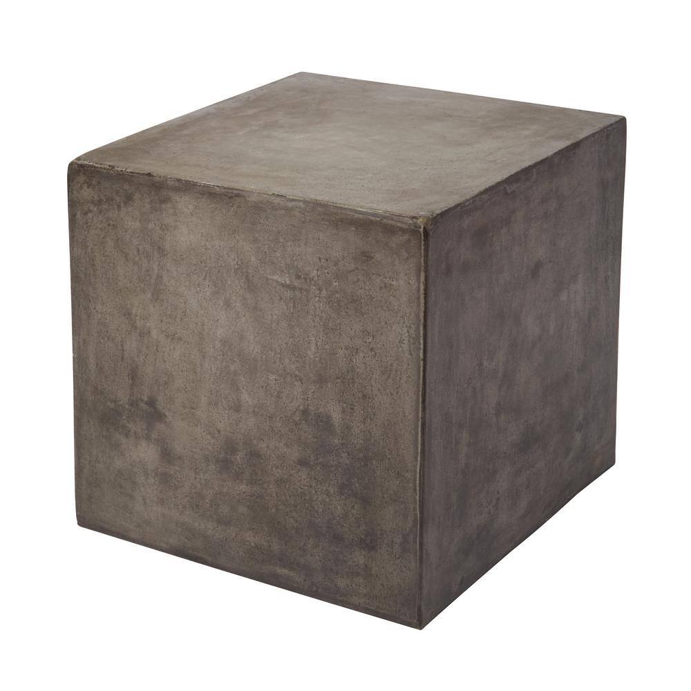Titan Lighting Cubo Concrete Gray Cube, Cube Lamp Table