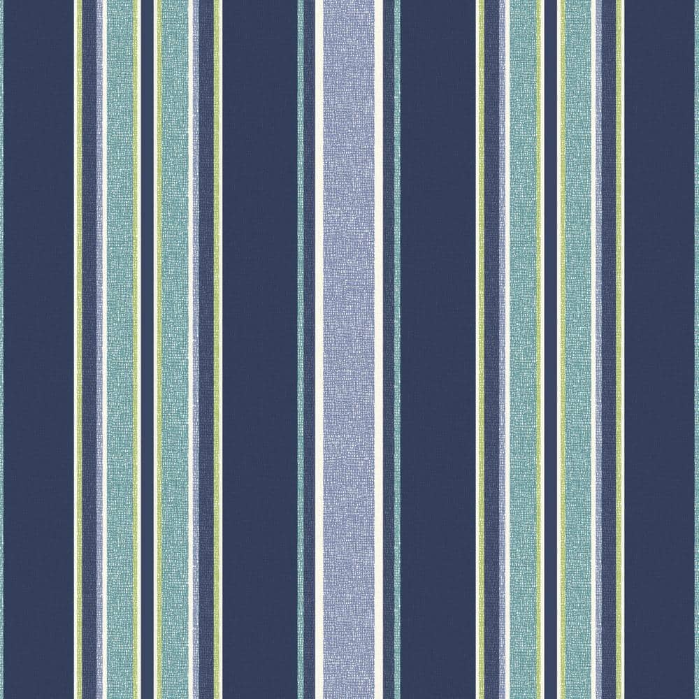 Sapphire Aurora Blue Stripe Outdoor Deep Seat Cushion Set