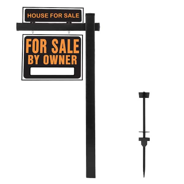 6' Vinyl PVC Real Estate Sign Post, Commercial Realtor Home for Sale Ads, Business Hours Advertisement Post for Yard