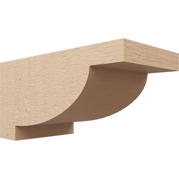 Ekena Millwork 11 in. x 11 in. x 22 in. Wide Alpine Rough Cedar Woodgrain TimberThane Corbel, Primed Tan