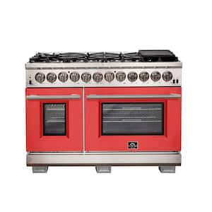 Viking 5 Series 48 in. 5.7 cu. ft. Double Oven Freestanding Gas