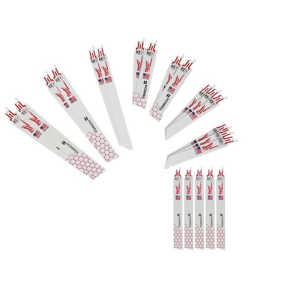 Milwaukee SAWZALL Metal Cutting Bi-Metal Recip Blade Set (16 Piece) w/ 5 additional TORCH Blades