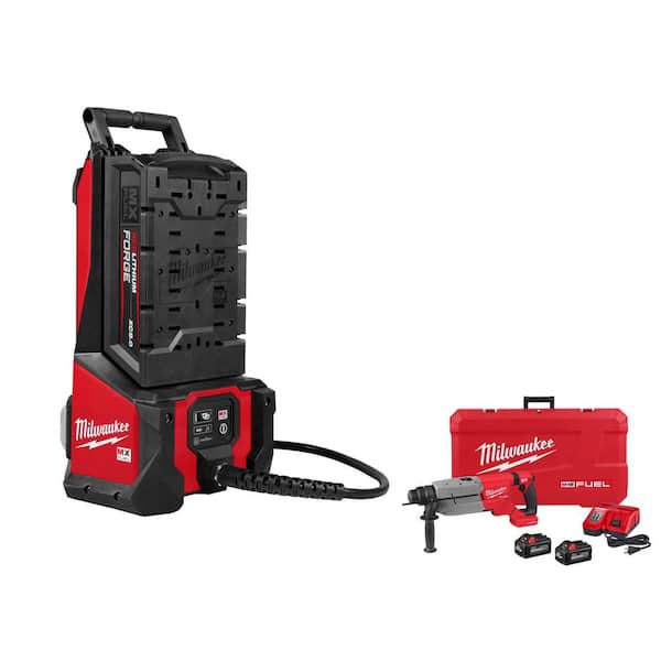 MX FUEL High Cycle Concrete Vibrator Kit with (2) FORGE XC 8.0 Batteries, MX Super Charger, & Rotary Hammer Kit