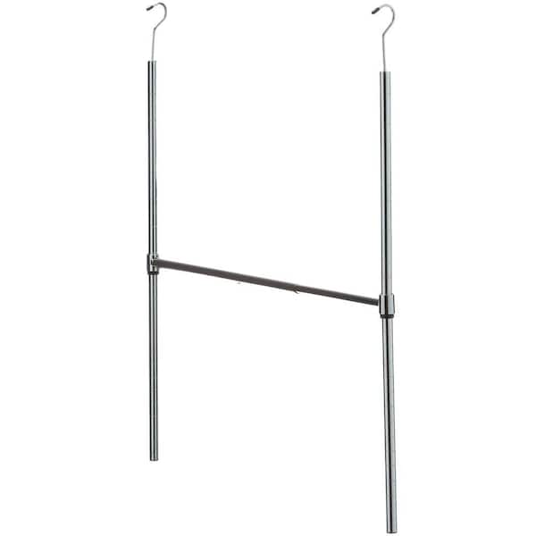 Honey-Can-Do 35 in. Chrome Adjustable Hanging Closet Rod