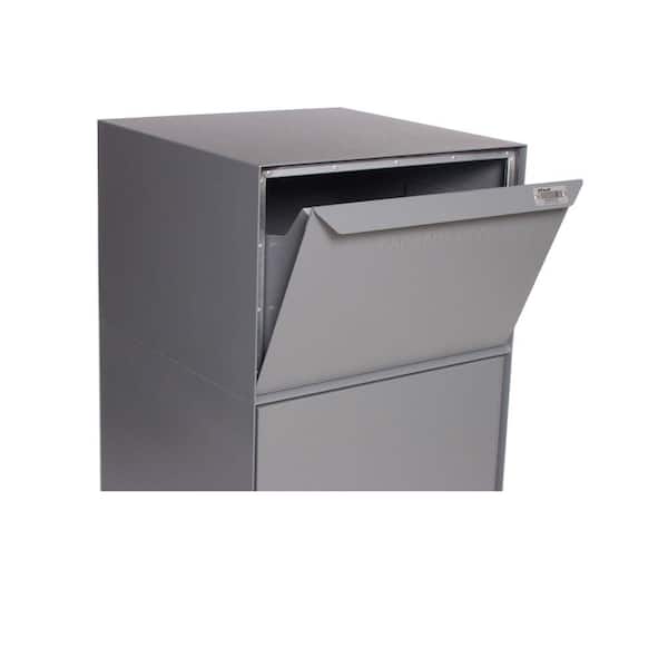 Deposit Vault Curbside Mail and Package Delivery in Gray Deposit Vault Curbside Mail and Package Delivery in Gray