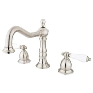 Heritage 8 in. Widespread 2-Handle Bathroom Faucet in Brushed Nickel