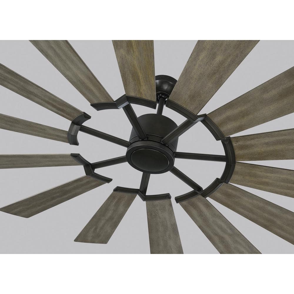 Prairie Grand 72" Aged Pewter LED Ceiling Fan with Remote
