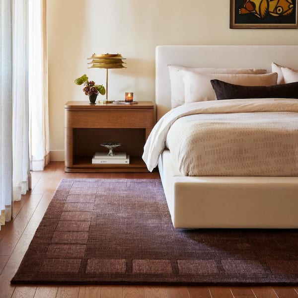 Petra High-Low Wool-Blend Truffle Brown 3 ft. x 5 ft. Indoor/Outdoor Patio Rug