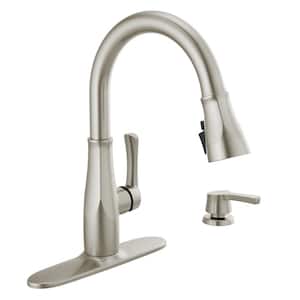 Owendale Single-Handle Pull-Down Sprayer Kitchen Faucet with ShieldSpray Technology in SpotShield Stainless