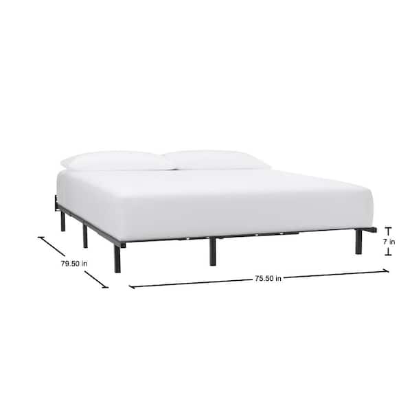 Support Metal Bed Frame Adjustable, Metal Queen Bed Frame For Box Spring And Mattress