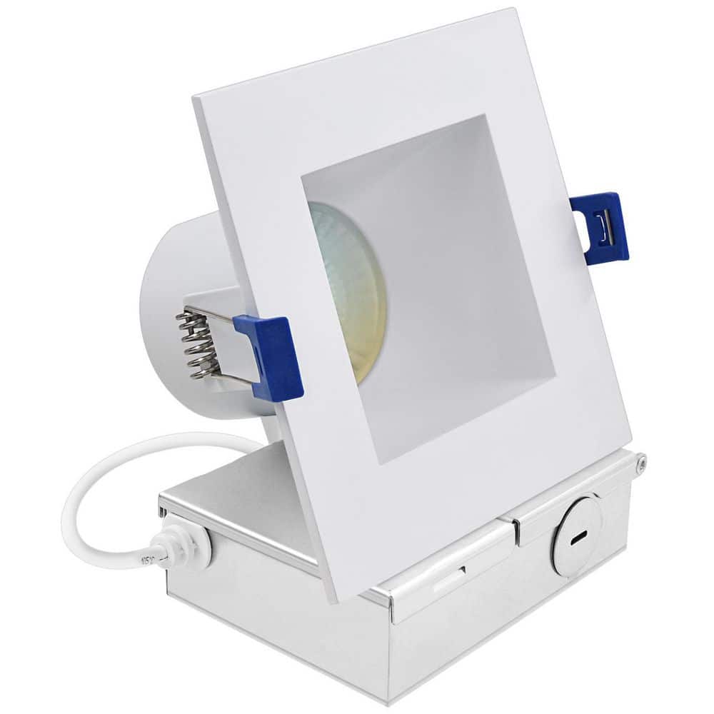 4 in. Square Integrated LED Recessed Light J-Box 12W 5CCT 1060LM Dimmable Canless Downlight Wet Rated IC Rated ETL price history on PriceWatchPro
