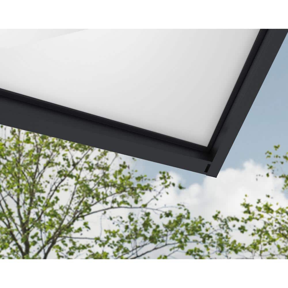 Sophia XL Gray Aluminum and Mist Acrylic Door and Window Awning
